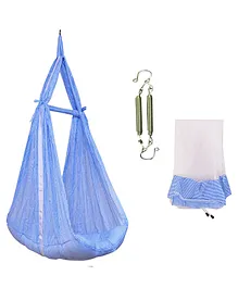 132 Swing Cradle Bedding Set With Mosquito Net - Sky Blue