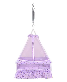 132 Swing Cradle With Mosquito Net & Ergonomic Design - Purple