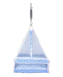 132 Swing Cradle With Mosquito Net & Spring - Blue