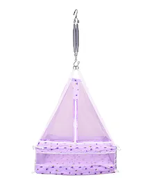 132 Swing Cradle With Mosquito Net & Spring - Purple