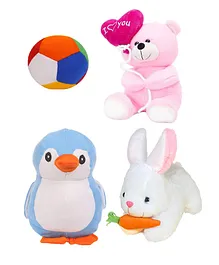 Deals India Combo of 4 Super Soft Plush Toys Multicolor - Height 25 cm