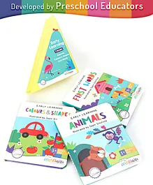 Intelliskills Board Books Animals Shapes & First Words Set of 3 - English