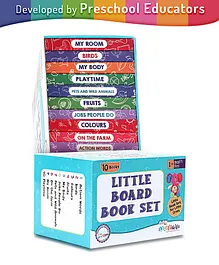 FirstCry Intelliskills Little Board Books Set 2 Pack of 10 - English 