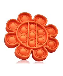 JD Fresh Flower Shape Stress Relieving Silicone Pop It Fidget Toy - Red