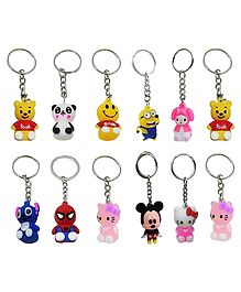 Asera Keychain Pack of 12 - Multicolor