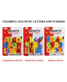 Asera Magnetic Colourful Letters & Numbers Multicolor - 78 Pieces