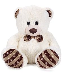 Starwalk Teddy Bear Plush Cream With Dotted Bow - 32 cm