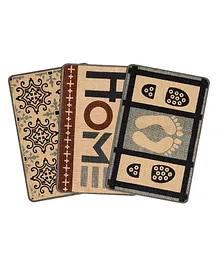 Saral Home Jute Doormat Pack Of 3 - Brown