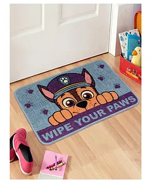 Saral Home Paw Patrol Chase Pup Jute & Cotton Door Mat - Blue