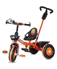 AMARDEEP 2 in 1 Tricycle With Parental Control And Footrest - Orange