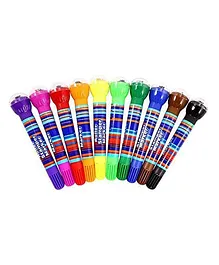 FFC 2 in 1 Roller Stamper and Marker Pen with Water Based Ink Pack of 10 - Colour May Vary 