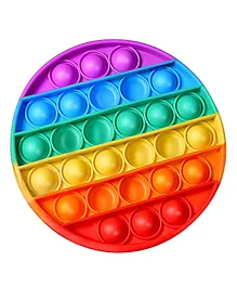 FFC Circle Shape Pop It Fidget Bubble Toy Stress Relieving Silicone - Multicolour