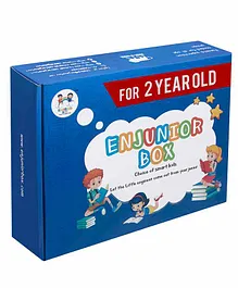 Enjunior Box Educational Activity Game With Coloring Kit - Blue