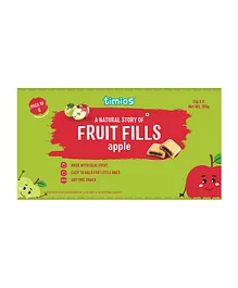 Timios Fruit Fills Soft Baked Fruit Bars Anytime Snack Made with Organic Whole Grains and Reals Fruits Apple Pack of 8 - 200g