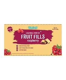 timios Fruit Fills Soft Baked Fruit Bars Anytime Snack Made with Organic Whole Grains and Real Fruits Rasberry Pack of 8 - 200g