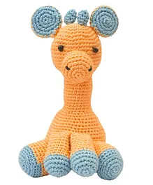 Happy Threads Crochet Giraffe Soft Toy Light Yellow - Height 15.24 cm