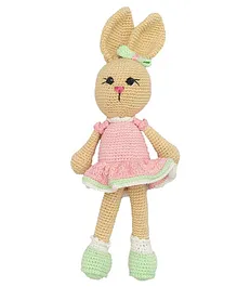 Happy Threads Crochet Bunny Soft Toy Light Brown - Height 25 cm