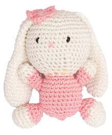 Happy Threads Amigurumi Crochet Soft Toy Calm Bunny Pink - Height 7.62 cm
