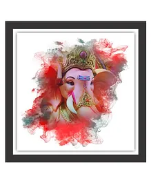 Divamee Wooden Photo Frame Ganesha Print - Red