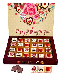 Expelite Happy Birthday Printed Chocolate Box - 500 gm