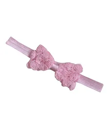 BABY Charm Rosette Bow Detailing Headband - Baby Pink