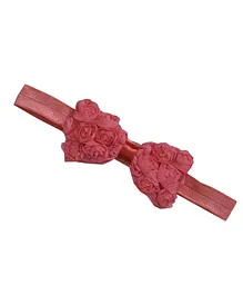 BABY Charm Rosette Bow Detailing Headband - Red