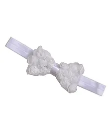 BABY Charm Rosette Bow Detailing Headband - White