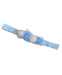 BABY Charm Roses Design Headband - Sky Blue