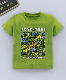 Ardan Lucy Half Sleeves Adventure That Never Ends Print Tee  - Green
