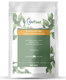 Dr Foot Exfoliating Foot Mask Sock with Urea, Lactic Acid, Glycolic Acid and Aloe Vera - 100 gm