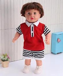 Speedage Ayush Baba Doll Red Black - Height 55.5 cm