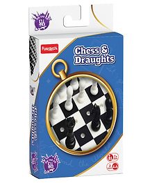 Funskool Travel Chess And Draught Board Game -  Mulricolor