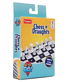Funskool Travel Chess And Draught Board Game -  Mulricolor