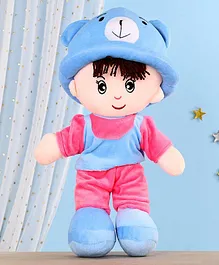 Toytales Addie Boy Soft Toy Blue Pink - Height 35 cm