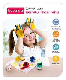 Babyhug Color O Splash Washable Finger Paints -  7 Pieces