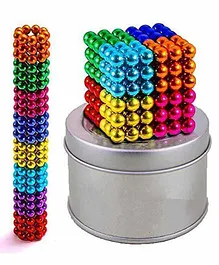FFC Balls for Kids Magnetic Stainless Steel Solid Toy Multicolour - 216 Pieces