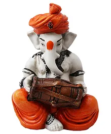 FFC  Ganesha Playing Dhol Showpiece - Orange