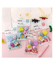 Funcart Ice Cream Eraser Multicolor  Pack Of 4