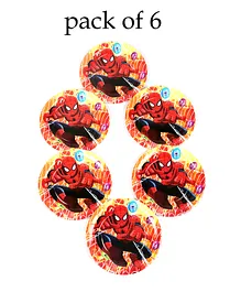 Funcart Spiderman Paper Plate Pack Of 6 - Multicolour