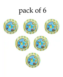 Funcart On The Go Paper Plate Pack Of 6 - Multicolour