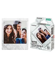 Instax Fujifilm Square Picture Marble Designer Format Film White - 10 Sheets
