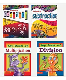 My Book of Addition Subtraction Multiplication Division Pack of 4 - English