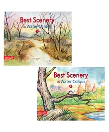 Best Scenery In Water Colour Volume 1 & 2 Books Pack of 2 - English
