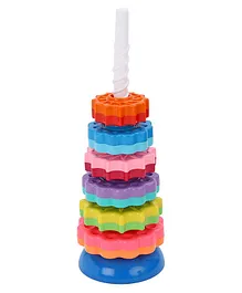 United Agencies Spinning Tower Toy Multicolor- 8 Pieces   