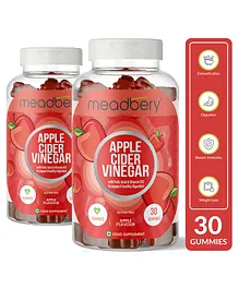 Meadbery Apple Cider Vinegar Gummies Jars Pack of 2 - 30 Pieces Each