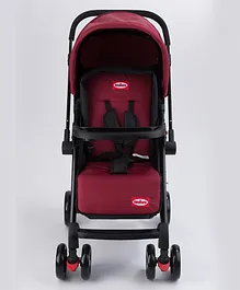 Nuluv Aster Dark Stroller with Safety Harness - Red