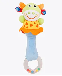 Baby Moo Happy Giraffe Rattle - Blue