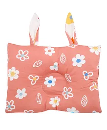 Baby Moo White Double Sided Pillow Floral - Peach 