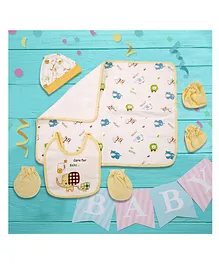 Baby Moo Elephant Yellow 5 Piece Gift Set - Multicolor