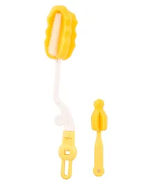Baby Moo Bottle & Nipple Cleaning Brush Set of 2 - Yellow